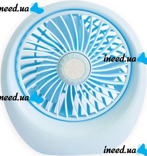 Настольный мини вентилятор Mini Fan SQ1978A портативный ручной вентилятор на стол с 2 скоростями, подсветкой и встроенным аккумулятором 4.5W USB