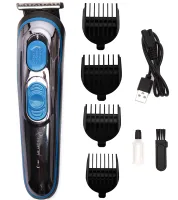 Gemei GM-587 cordless hair trimmer is a professional cordless beard and mustache trimmer with interchangeable attachments.