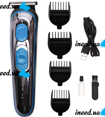 Gemei GM-587 cordless hair trimmer is a professional cordless beard and mustache trimmer with interchangeable attachments.