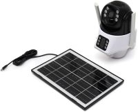Outdoor IP video surveillance camera Solar Camera V36 WI-FI rotating video camera with two lenses and remote access from solar panel V36