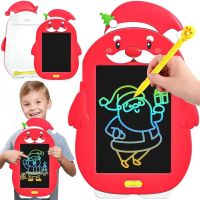 Графический детский планшет LCD Writing Tablet 8.5" электронная цветная доска Дед мороз Санта Клаус для рисования с ЖК-дисплеем и ручкой стилусом в комплекте Красная