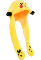 Светящаяся Зверошапка Bambi, Pikachu ZB-15 с длинными двигающимися ушками и светодиодной LED подсветкой, детский карнавальный головной убор игрушка ZB-16