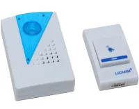 Дверной звонок Luckarm Intelligent D006 от розетки 220V беспроводная кнопка передатчик сигнала и приемник от сети на 38 мелодий для входной двери до 100 м