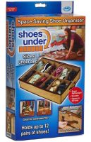  Shoes Under Shoe Storage Organizer for 12 Pairs Shoe Drawer Shoesander Case with Compartments in the Closet for Protection from Dust and dirt Brown