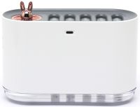 Humidifier Night Light Aroma Humidifier LA-0649 700 ml Ultrasonic Desktop Cleaner, Aroma Diffuser with RGB LED Backlight USB White
