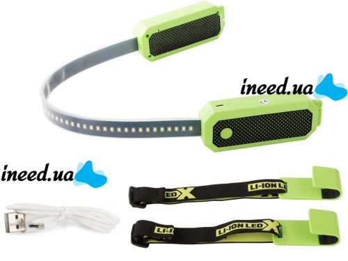 Подсветка для капота автомобиля Emergency Light Strip m3 светодиодная гибкая LED лента с ремнями светильник на аккумуляторе в авто для гаража