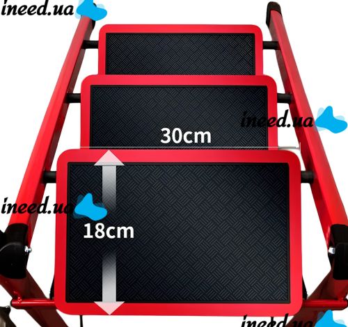Складная стремянка на 3 ступени Mastar 3 Step Ladders до 150 кг раскладная трехступенчатая односторонняя лестница с антискользящим покрытием 84х40 см