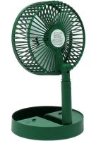 Складной телескопический вентилятор Telescopic Folding Fan XL-908 настольный раскладной охладитель воздуха с подставкой для телефона USB JX-992