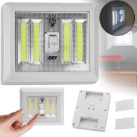 Настенный светильник Light Switch HY-604 беспроводной выключатель с тумблером COB, светодиодный LED ночник с включателем на батарейках для шкафа