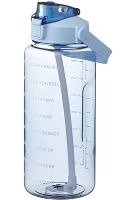 Спортивная бутылка с поилкой для воды Water Bottle Large Gym 2л портативная герметичная бутылка с таймером, соломинкой и ручкой для занятий спортом