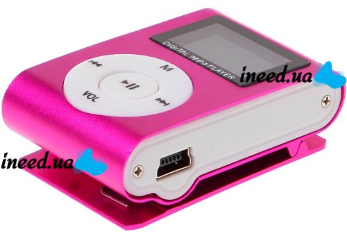 Мини MP3-плеер Toto TPS-02 With Display Earphone портативный медиа плеер с LCD дисплеем и клипсой для крепления MP3 WMA microSD USB 48х28х12 см