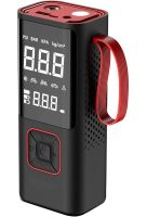 Автомобильный компрессор Car Air Pump ATJ-6988 аккумуляторный автокомпрессор с ЖК монитором, портативный насос для шин автомобиля и велосипеда