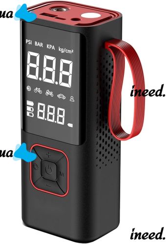 Автомобильный компрессор Car Air Pump ATJ-6988 аккумуляторный автокомпрессор с ЖК монитором, портативный насос для шин автомобиля и велосипеда