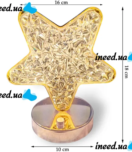 Star Table Light PC-8207 Star Table Light PC-8207 sensory night light, LED lamp light with crystals on acrylic stand 3 modes