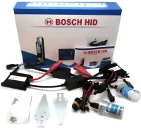 Комплект ксенона Bosch H3 HID 6000K 35W 12V с блоками розжига и лампами, набор ксеноновых ламп для фар в авто Холодный белый 