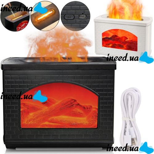 Увлажнитель воздуха Камин с эффектом пламени Fireplace Humidifier LT-9058 270 мл ночник аромадиффузор с имитацией огня и светодиодной подсветкой USB