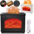 Humidifier Fireplace with Flame Effect Fireplace Humidifier LT-9058 270 ml Night Light Aroma Diffuser with Imitation fire and LED Backlight USB