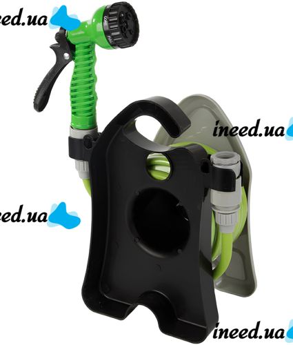 Садовый поливочный набор Roll Garden Hose Reel LY-907 водяной шланг 10 м на катушке с пистолетом распылителем 3/8" комплект для полива 7 режимов