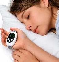 Ручной EMS массажер для улучшения сна Palm Sleep Massager DT-1563 аккумуляторный микротоковый прибор для релаксации, снятия тревоги и стресса от USB