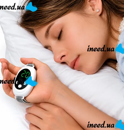 Ручной EMS массажер для улучшения сна Palm Sleep Massager DT-1563 аккумуляторный микротоковый прибор для релаксации, снятия тревоги и стресса от USB