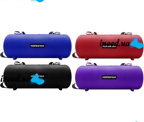 Беспроводная Bluetooth колонка Hopestar H39 10W портативная аккумуляторная блютуз акустика со светодиодной LED подсветкой FM-радио USB microSD AUX
