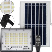 Уличный настенный светильник прожектор Solar Wall Lamp JX-007 400W на солнечной батарее с пультом, Фонарь с датчиком движения и солнечной панелью