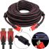 Усиленный кабель Hdmi to Hdmi 25м 1080p в обмотке Кабель-удлинитель HDMI-HDMI 25m 25 m, 25 м для монитора и телевизора в оплетке Черно Красный