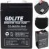 Универсальный свинцово-кислотый аккумулятор GDLITE GD-640 6V 4Ah для весов и фонарей, Аккумуляторная батарея GDLiting 6В 4Ач для бесперебойника