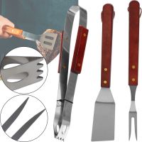 Набор принадлежностей Kemping Slim G-05 3в1 вилка лопатка щипцы для барбекю, Кулинарный комплект GP-4280 3 предмета для пикника из нержавеющей стали