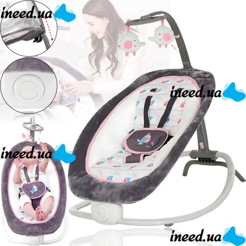 Mastela 6917 baby rocking lounger with music and vibration for newborn baby, Musical cradle with height adjustment and 2 suspensions