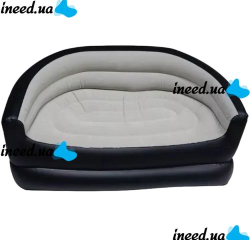 Inflatable Double Sofa Armchair Avenli 98139 Inflatable Sofa up to 200 kg for Relaxation, Flocked Ottoman Bed XL-1134 138x87x71 cm for Home