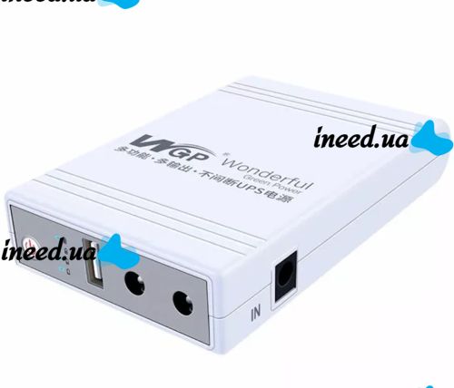 Джерело безперебійного живлення ДБЖ UPS WGP103-5912 для роутера 5V 9V 12V, бесперебойник для модему Power Bank для захисту від нестабільного живлення