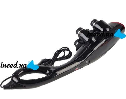 Электрический ручной массажер Quad Action Percussion Massager TK-88-2 для всего тела 28 Вт, 12 в 1, Вибрационный мышечный мультимассажер для спины