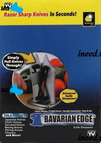 Точилка для кухонных ножей Bavarian Edge Knife Sharpener 12Х16.5 см многофункциональная механическая настольная ножеточка полировка из стали на кухню