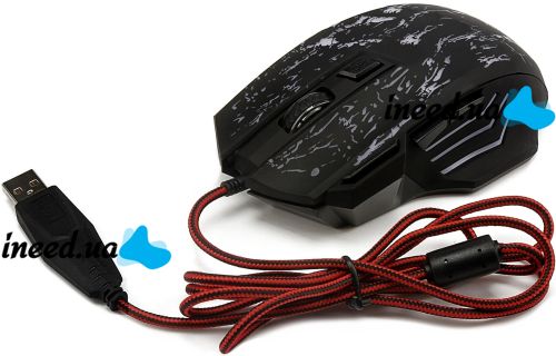 Игровая компьютерная мышь Gaming Mouse X7 проводная оптическая USB геймерская мышка со светодиодной LED подсветкой для ПК компьютера и ноутбука