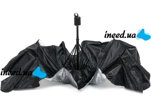 Автомобільна світловідбиваюча шторка парасолька Car Umbrellas сонцезахисний тент 120х70 см козирок на лобове скло для захисту від сонця в авто Чорний