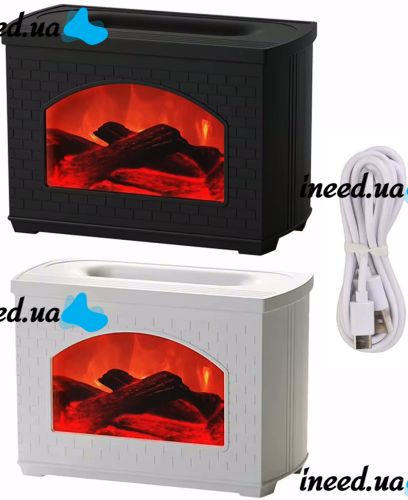 Увлажнитель воздуха Камин с эффектом пламени Fireplace Humidifier LT-9058 270 мл ночник аромадиффузор с имитацией огня и светодиодной подсветкой USB