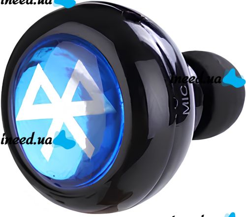 Беспроводные стерео наушники AirBeats Bluetooth mini 4.0 Black вакуумная гарнитура с встроенным микрофоном и шумоподавлением для IOS и Android Черные