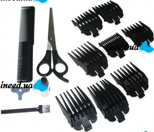 Rechargeable Hair Clipper Gemei GM-1016 8 in 1 Male Wired Beard Trimmer with Attachments, Scissors and Comb Geemy GM1016