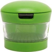 Ручной пресс измельчитель чеснока Garlic Chopper кухонная чеснокодавка для мелких продуктов, чесночница со съемным контейнером и насадками Зеленая