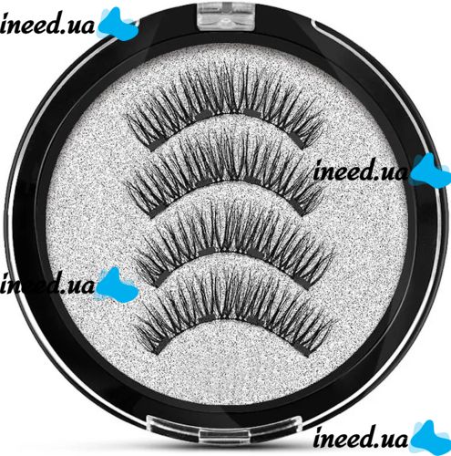 Магнитные ресницы на ленте Magnetic Lashes Professional Eyelash 3D многоразовые накладные ресницы на магнитном основании в круглом футляре 26 мм