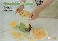 Измельчитель для овощей Vegetable Chopper 2 в 1 кухонная ручная овощерезка с двумя сменными насадками для нарезки картофеля на ломтики и кубики
