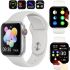 Умные наручные смарт часы Smart Watch F21 White голосовой вызов, функции фитнеса и здоровья Bluetooth с беспроводной зарядкой IOS Android Белые