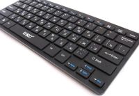 Комплект беспроводная ультратонкая Bluetooth клавиатура и мышь UKC WI1214 Black набор 2 в 1 для ПК компьютера ноутбука с USB адаптером 2.4GHz Черный