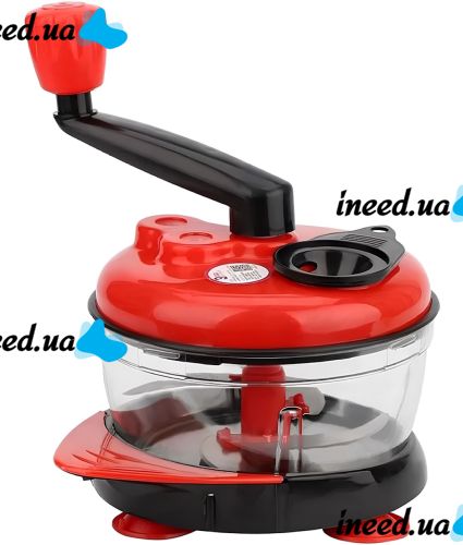Ручной измельчитель овощей Keouke Chopper Food LG-006 2 в 1 кухонный мини блендер с тремя лезвиями и чашей на 1.5 л чоппер для измельчения мяса