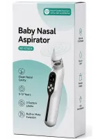 Детский аккумуляторный назальный аспиратор Baby Nasal Aspirator NS-D1004 электрический соплеотсос для носа с насадками и встроенной музыкой от USB