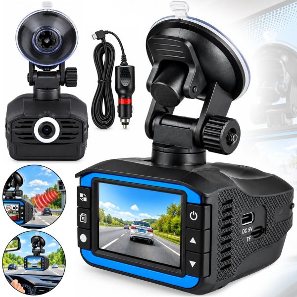 Автомобильный видеорегистратор DVR VG3 с антирадаром 2 в 1 авторегистратор 1080P с детектором радара угол обзора 140 градусов на присоске в машину