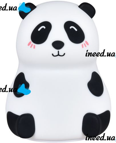 Детский настольный ночник Losso LJC-142 Panda силиконовый светодиодный RGB светильник, беспроводная LED лампа Панда 7 режимов на аккумуляторе USB