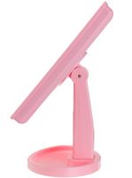 Magic MakeUp Mirror: A Cosmetic Touchscreen Makeup Mirror That Rotates 180 Degrees—a Tabletop Mirror on a Stand with 22 LED Lights, USB-Powered, Pink