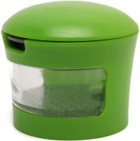 Ручной пресс измельчитель чеснока Garlic Chopper кухонная чеснокодавка для мелких продуктов, чесночница со съемным контейнером и насадками Зеленая